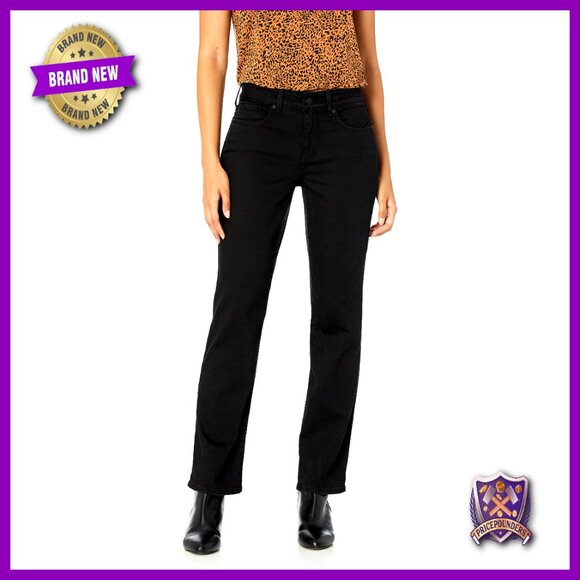 Straight Leg Denim Jeans with Slimming Technology Premium Cotton Blend